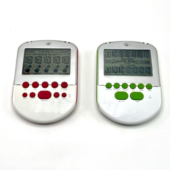 Radica Big Screen Poker & Blackjack 2 Handheld Electronic Games Backlit Lighted - Picture 1 of 6